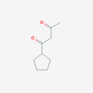 molecular formula C9H14O2 B3236106 1-Cyclopentylbutane-1,3-dione CAS No. 136146-66-2