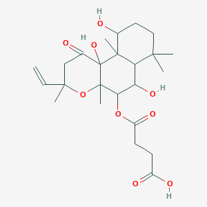 molecular formula C₂₄H₃₆O₉ B032362 7-脱乙酰-7-O-半琥珀酰基-福司可林 CAS No. 83797-56-2