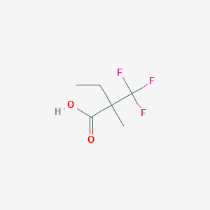 molecular formula C6H9F3O2 B3236240 2-Methyl-2-trifluoromethyl-butyric acid CAS No. 1365969-07-8