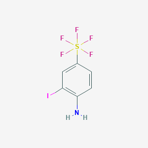 B3236254 2-Iodo-4-(pentafluorothio)aniline CAS No. 1365988-20-0