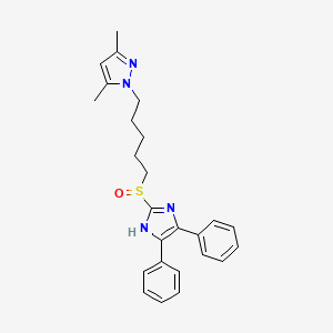 1-(5-((4,5-Diphenyl-1H-imidazol-2-yl)sulfinyl)pentyl)-3,5-dimethyl-1H-pyrazole