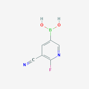 molecular formula C6H4BFN2O2 B3236298 B-(5-Cyano-6-fluoro-3-pyridinyl)boronic acid CAS No. 1366482-42-9