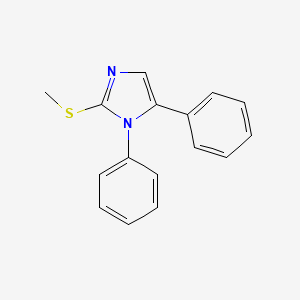molecular formula C16H14N2S B3236345 2-(methylthio)-1,5-diphenyl-1H-imidazole CAS No. 136802-80-7