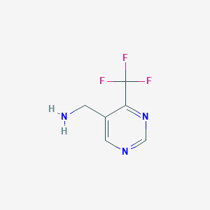 molecular formula C6H6F3N3 B3236411 C-(4-Trifluoromethyl-pyrimidin-5-yl)-methylamine CAS No. 1368841-13-7