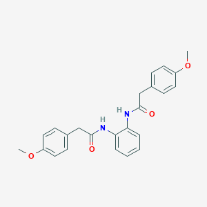 molecular formula C24H24N2O4 B323668 2-(4-METHOXYPHENYL)-N-{2-[2-(4-METHOXYPHENYL)ACETAMIDO]PHENYL}ACETAMIDE 