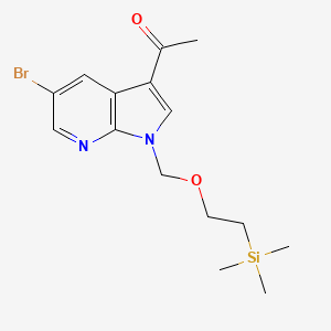 1-(5-bromo-1-((2-(trimethylsilyl)ethoxy)methyl)-1H-pyrrolo[2,3-b]pyridin-3-yl)ethanone
