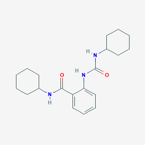 molecular formula C20H29N3O2 B323688 N-cyclohexyl-2-[(cyclohexylcarbamoyl)amino]benzamide 