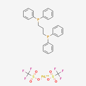 3-Diphenylphosphanylpropyl(diphenyl)phosphane;palladium(2+);trifluoromethanesulfonate