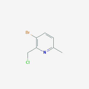 molecular formula C7H7BrClN B3236942 3-bromo-2-(chloromethyl)-6-methylPyridine CAS No. 1378867-20-9