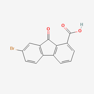 molecular formula C14H7BrO3 B3237193 9H-Fluorene-1-carboxylic acid, 7-bromo-9-oxo- CAS No. 13823-58-0
