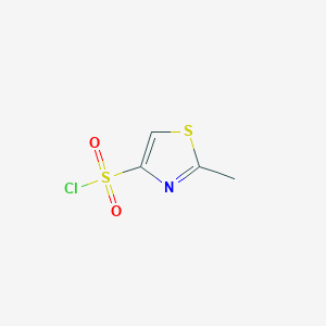 molecular formula C4H4ClNO2S2 B3237202 2-Methyl-1,3-thiazole-4-sulfonyl chloride CAS No. 1382676-48-3