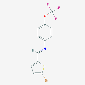 molecular formula C12H7BrF3NOS B323732 (E)-1-(5-bromothiophen-2-yl)-N-[4-(trifluoromethoxy)phenyl]methanimine 