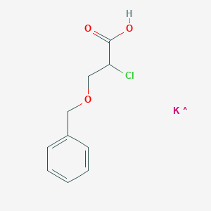 Propanoic acid, 2-chloro-3-(phenylmethoxy)-, potassium salt (1:1)
