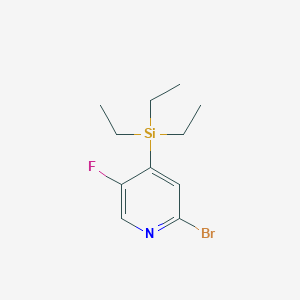 molecular formula C11H17BrFNSi B3237339 2-Bromo-5-fluoro-4-(triethylsilyl)pyridine CAS No. 1387561-09-2