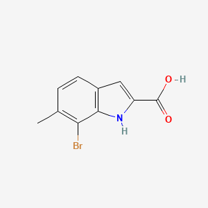 molecular formula C10H8BrNO2 B3237347 7-bromo-6-methyl-1H-indole-2-carboxylic acid CAS No. 1388023-70-8