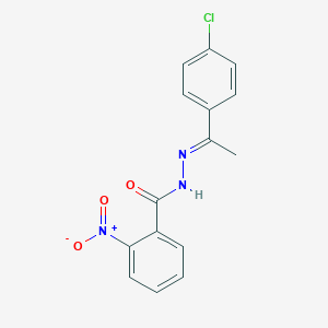 molecular formula C15H12ClN3O3 B323738 N'-[1-(4-chlorophenyl)ethylidene]-2-nitrobenzohydrazide 