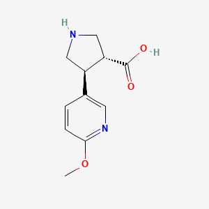 (+/-)-trans-4-(6-Methoxy-3-pyridinyl)pyrrolidine-3-carboxylic acid