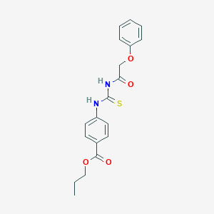 molecular formula C19H20N2O4S B323767 PROPYL 4-{[(2-PHENOXYACETAMIDO)METHANETHIOYL]AMINO}BENZOATE 