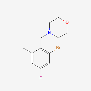 B3237725 4-(2-Bromo-4-fluoro-6-methylbenzyl)morpholine CAS No. 1394291-38-3