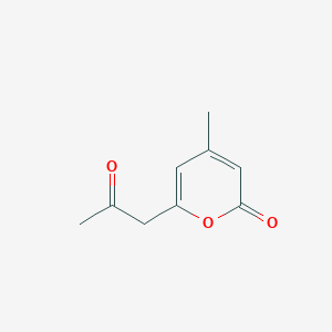 2H-Pyran-2-one, 4-methyl-6-(2-oxopropyl)-