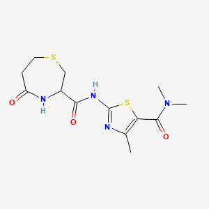 N-(5-(dimethylcarbamoyl)-4-methylthiazol-2-yl)-5-oxo-1,4-thiazepane-3-carboxamide