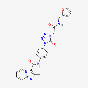 N-(4-(4-(2-((furan-2-ylmethyl)amino)-2-oxoethyl)-5-oxo-4,5-dihydro-1H-tetrazol-1-yl)phenyl)-2-methylimidazo[1,2-a]pyridine-3-carboxamide