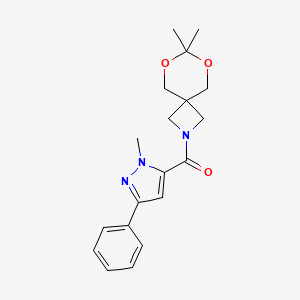 (7,7-dimethyl-6,8-dioxa-2-azaspiro[3.5]nonan-2-yl)(1-methyl-3-phenyl-1H-pyrazol-5-yl)methanone