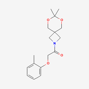 molecular formula C17H23NO4 B3237948 1-(7,7-Dimethyl-6,8-dioxa-2-azaspiro[3.5]nonan-2-yl)-2-(o-tolyloxy)ethanone CAS No. 1396844-66-8