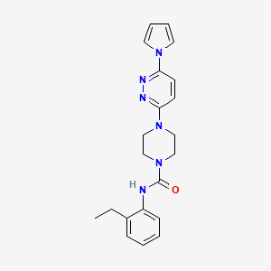 molecular formula C21H24N6O B3237960 4-(6-(1H-pyrrol-1-yl)pyridazin-3-yl)-N-(2-ethylphenyl)piperazine-1-carboxamide CAS No. 1396855-25-6