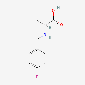 molecular formula C10H12FNO2 B3238002 2-{[(4-Fluorophenyl)methyl]amino}propanoic acid CAS No. 1396962-52-9