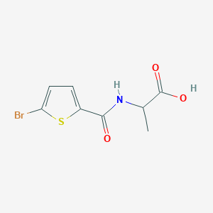 B3238006 2-[(5-Bromothiophen-2-yl)formamido]propanoic acid CAS No. 1396964-88-7