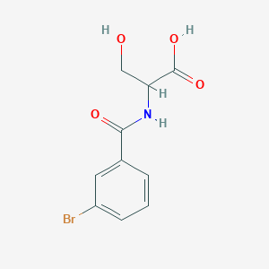 molecular formula C10H10BrNO4 B3238015 2-[(3-Bromophenyl)formamido]-3-hydroxypropanoic acid CAS No. 1396999-37-3