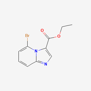 molecular formula C10H9BrN2O2 B3238018 5-Bromo-imidazo[1,2-a]pyridine-3-carboxylic acid ethyl ester CAS No. 1397199-87-9