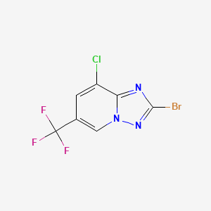 molecular formula C7H2BrClF3N3 B3238024 2-Bromo-8-chloro-6-trifluoromethyl-[1,2,4]triazolo[1,5-a]pyridine CAS No. 1397287-39-6