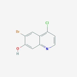 molecular formula C9H5BrClNO B3238046 6-Bromo-4-chloroquinolin-7-ol CAS No. 1398054-60-8