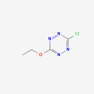 molecular formula C4H5ClN4O B3238047 3-Chloro-6-ethoxy-1,2,4,5-tetrazine CAS No. 1398304-97-6