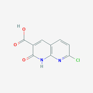 molecular formula C9H5ClN2O3 B3238060 7-Chloro-2-oxo-1,2-dihydro-1,8-naphthyridine-3-carboxylic acid CAS No. 1398503-91-7