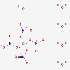 molecular formula H10N4O17Z B3238063 Zirconium nitrate pentahydrate CAS No. 13986-27-1