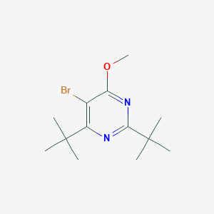 molecular formula C13H21BrN2O B3238154 5-Bromo-2,4-di-tert-butyl-6-methoxypyrimidine CAS No. 140201-01-0