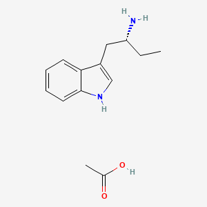 molecular formula C14H20N2O2 B3238187 (R)-1-(1H-Indol-3-YL)butan-2-amine acetate CAS No. 14030-13-8