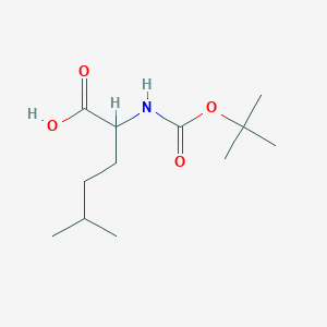 molecular formula C12H23NO4 B3238223 2-{[(Tert-butoxy)carbonyl]amino}-5-methylhexanoic acid CAS No. 1404643-29-3
