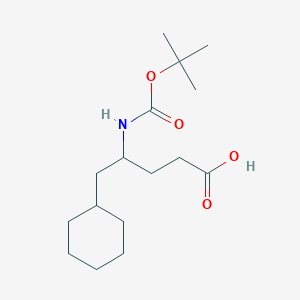 4-{[(Tert-butoxy)carbonyl]amino}-5-cyclohexylpentanoic acid