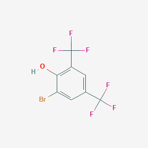 molecular formula C8H3BrF6O B3238494 2,4-Bis(trifluoromethyl)-6-bromophenol CAS No. 1414870-83-9