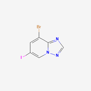 molecular formula C6H3BrIN3 B3238553 8-Bromo-6-iodo-[1,2,4]triazolo[1,5-a]pyridine CAS No. 1415314-10-1