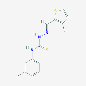 molecular formula C14H15N3S2 B323865 3-methyl-2-thiophenecarbaldehyde N-(3-methylphenyl)thiosemicarbazone 