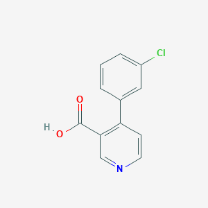 molecular formula C12H8ClNO2 B3238780 4-(3-Chlorophenyl)nicotinic acid CAS No. 141764-18-3