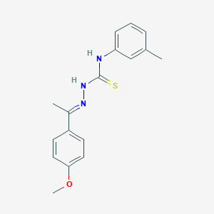 molecular formula C17H19N3OS B323879 1-(4-methoxyphenyl)ethanone N-(3-methylphenyl)thiosemicarbazone 
