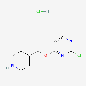 B3238847 2-Chloro-4-(piperidin-4-ylmethoxy)pyrimidine hydrochloride CAS No. 1417793-06-6