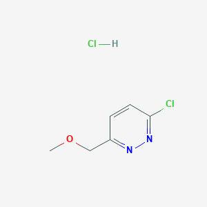 molecular formula C6H8Cl2N2O B3238851 3-CHLORO-6-(METHOXYMETHYL)PYRIDAZINE HYDROCHLORIDE CAS No. 1417793-10-2