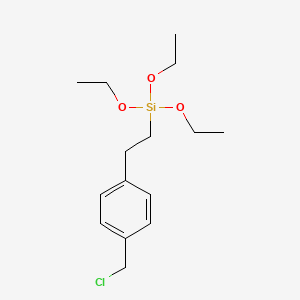 molecular formula C15H25ClO3Si B3239017 Benzene, 1-(chloromethyl)-4-[2-(triethoxysilyl)ethyl]- CAS No. 141813-16-3